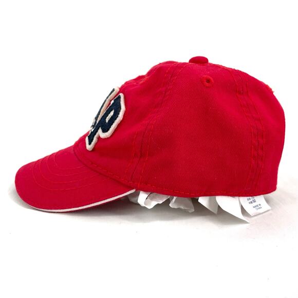 Baby Gap 6-12 Months Baseball Cap Wagon Red Classic Logo Style Elastic Fit Hat - Picture 6 of 11